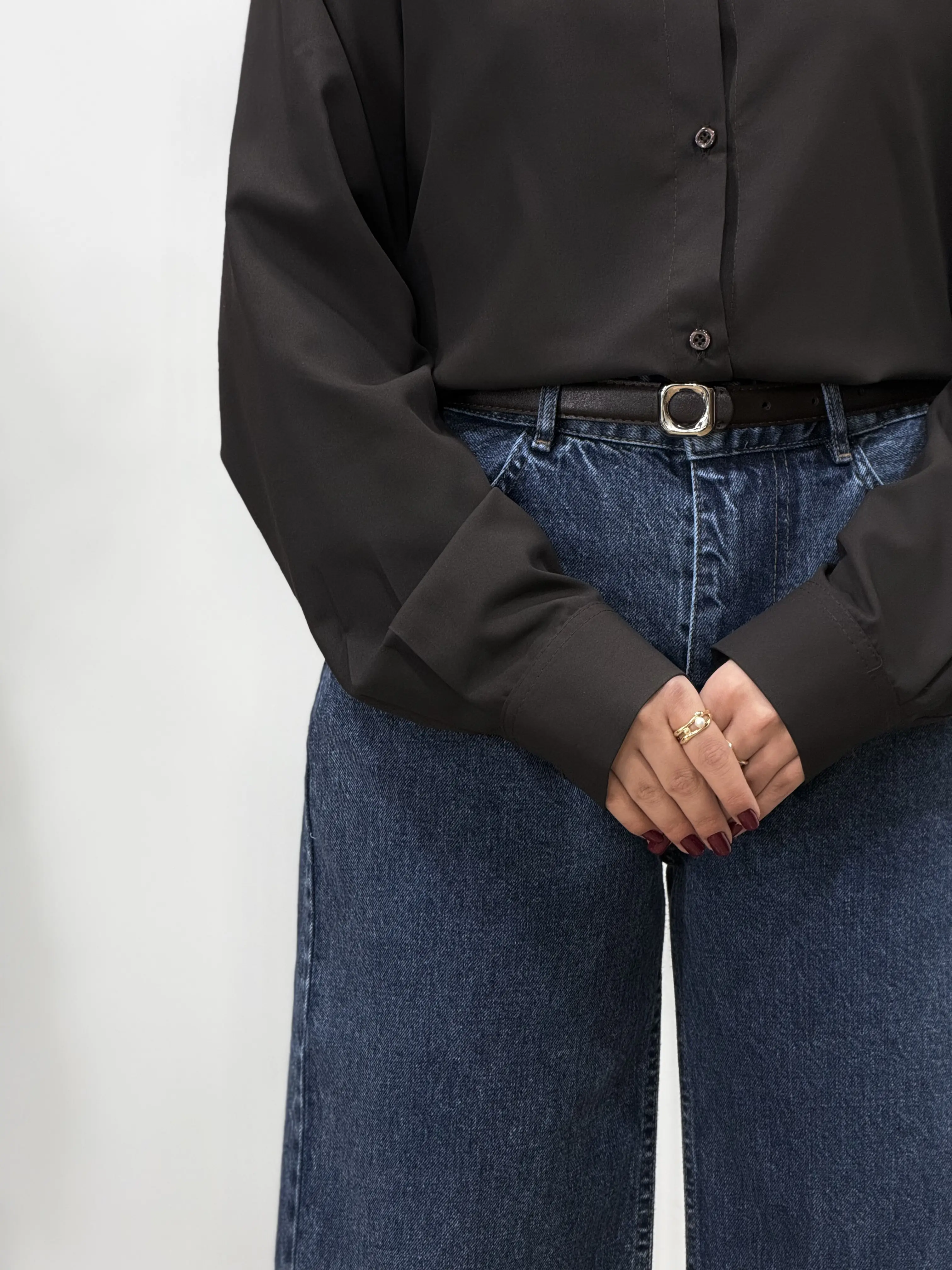 شلوار جین نیم بگ میرل